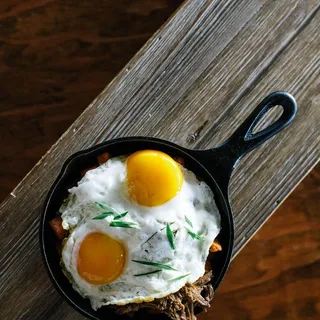 Skillet Brisket Hash & Eggs