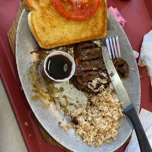 Already stared eating SP Steak and Teriyaki With rice $14.99