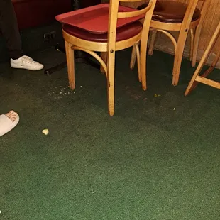 More trash and crumbs