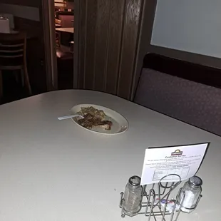 A plate that's been sitting there for a long time!