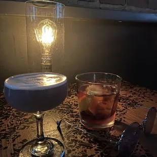 Inside. Drinks.