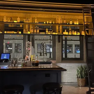 a bar in a restaurant