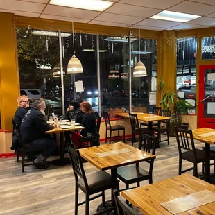 people sitting at tables