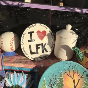 objects in front window