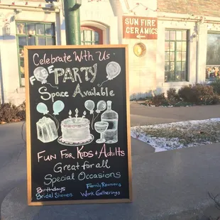 Specials are shown on the chalkboard