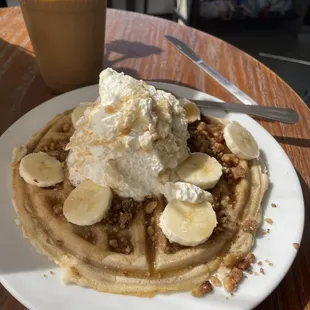 Banana nut waffle