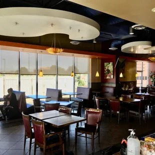 a view of the dining area