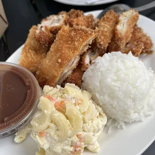 Small chicken katsu plate