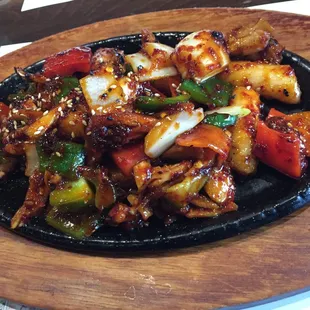 Spicy Chicken with Rice Cake - Could use a little more meat!