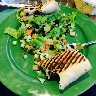 Tuna wrap &amp; israeli salad