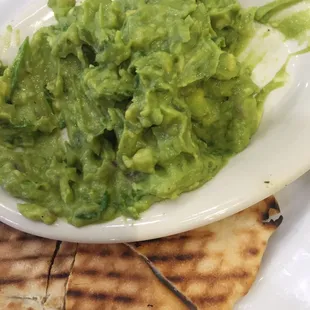 Guacamole dip with pita