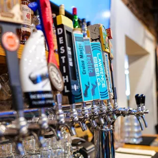 Our beer taps rotate with a featured selection of local and craft brews.