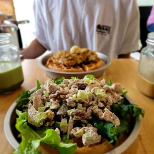 Chicken salad waffle. So good!