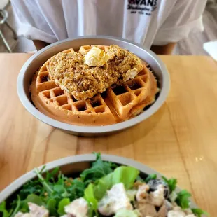 AIR FRIED chicken and waffle! Yummy!