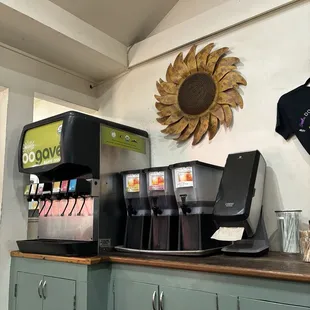 Fountain drink options.