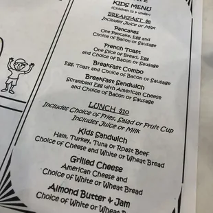 Kid&apos;s menu