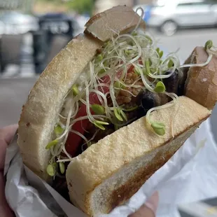 Vegetarian - Millet Burger ... one of my favorites in the entire area.