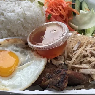Pork Chop Combination Rice Plate