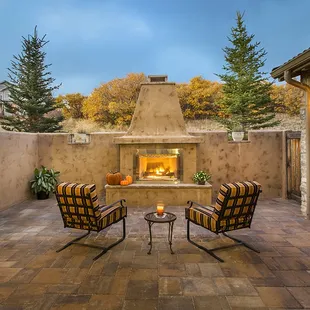 Inviting brick paver patio