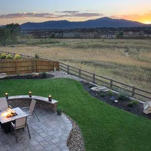 Beautiful backyard with a view