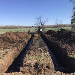 Our crew did a fantastic job installing a lateral field recently. Call Sunflower Services for septic or lagoon services! 316-322-7878