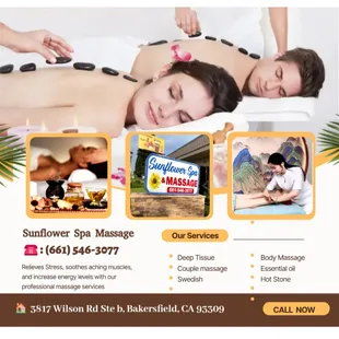 Sunflower Spa Massage
