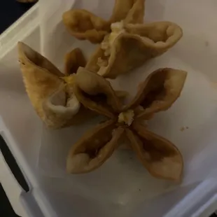 Burnt wontons