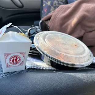 Tiniest box of brown rice I've ever seen. $20 lunch - accidentally gave me dinner price and size?