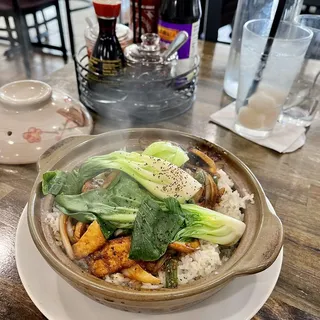 Tofu Clay Pot Sizzling Rice - Com Tay Cam Tau Hu