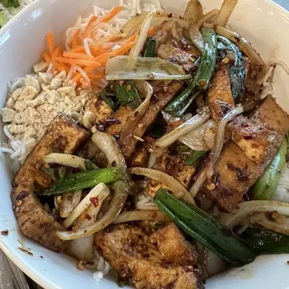 Vegan Lemongrass Tofu Vermicelli Bowl - Bun Tau Hu Xa Ot