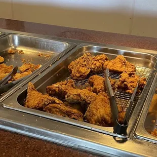a variety of fried food items