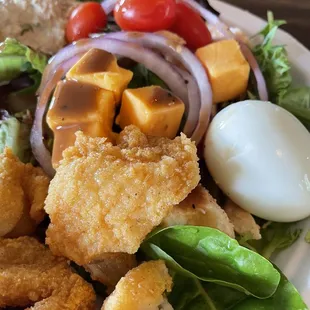 Salad and Fried Fish
