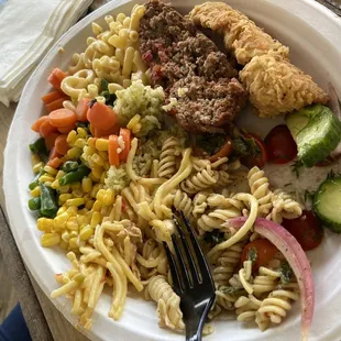 My wife's plate. I also wish I was eating this right now.