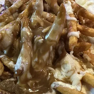 Regular order of poutine... Certainly more than I could eat but very tasty