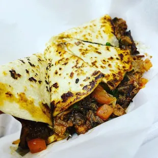 Our BBQuesadillas are overflowing with goodness!