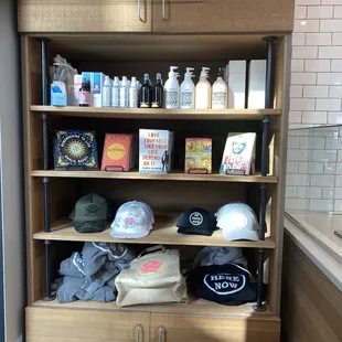 inside - super cute merch!