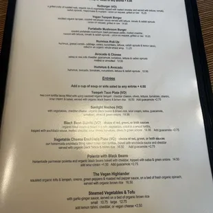 Menu! Yum!