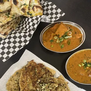 Paneer Paratha, Butter Chicken Specialty, Malai Kofta Specialty, Garlic Naan