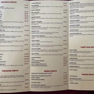 December 2024 Menu