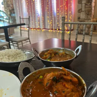 Chicken vindaloo &amp; Channa Masala