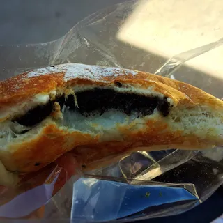 Black sesame mochi donut