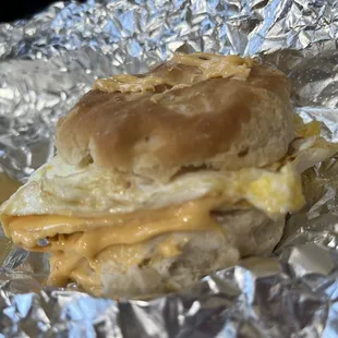 Egg and cheese biscuit