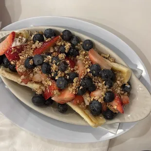 Yummy "Banana Split" breakfast