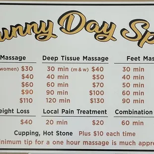 Price List at April 2023