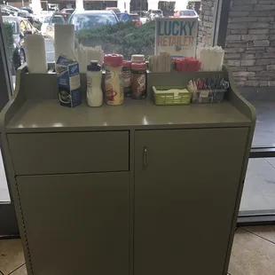 Trash and condiments