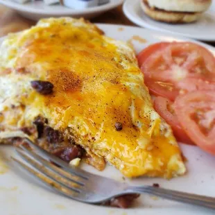 Meat lovers omelet