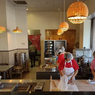 View of the kitchen preparation area