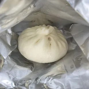 Heated up in the microwave before handing to us.