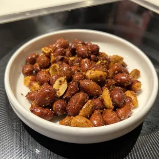 Complimentary peanuts