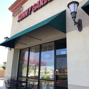 the front of the restaurant